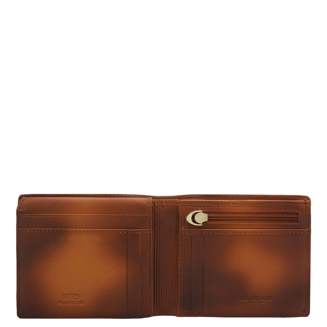 Honey Bifold Leather Mens Wallet
