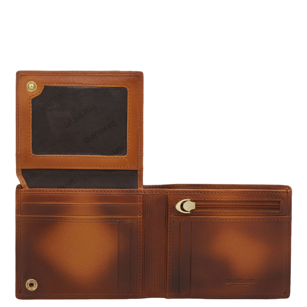Honey Bifold Leather Mens Wallet