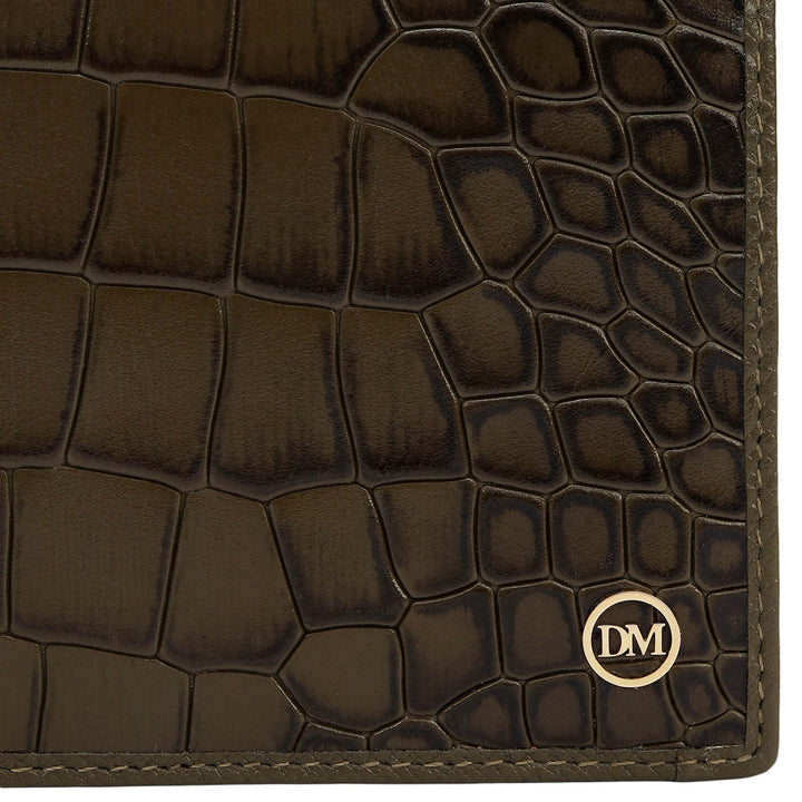 Military Green Bifold Leather Mens Wallet