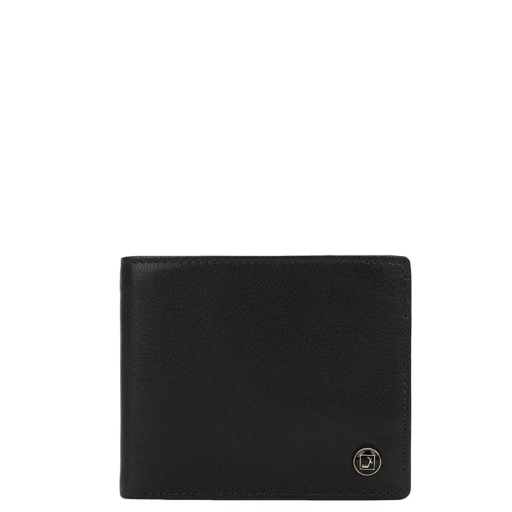 Black Bifold Leather Mens Wallet