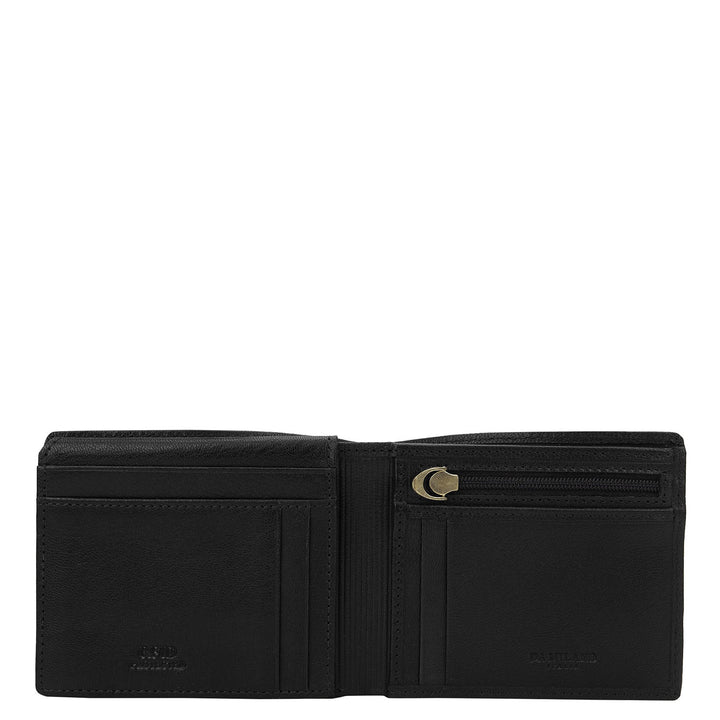 Black Bifold Leather Mens Wallet