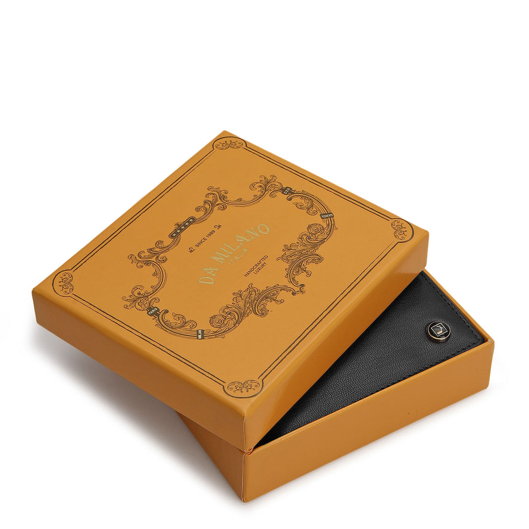 Black Bifold Leather Mens Wallet