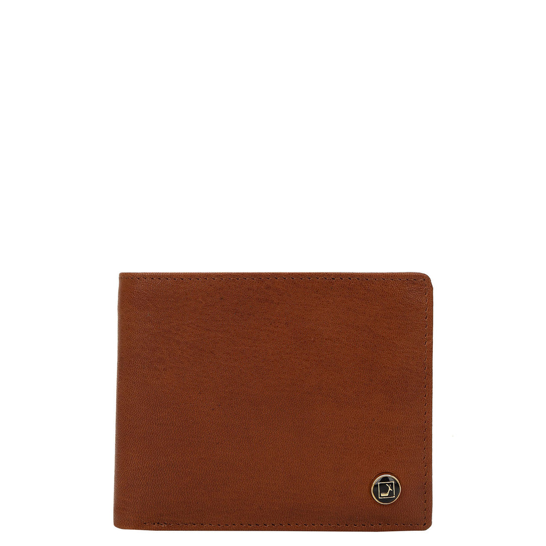 Cognac Bifold Leather Mens Wallet
