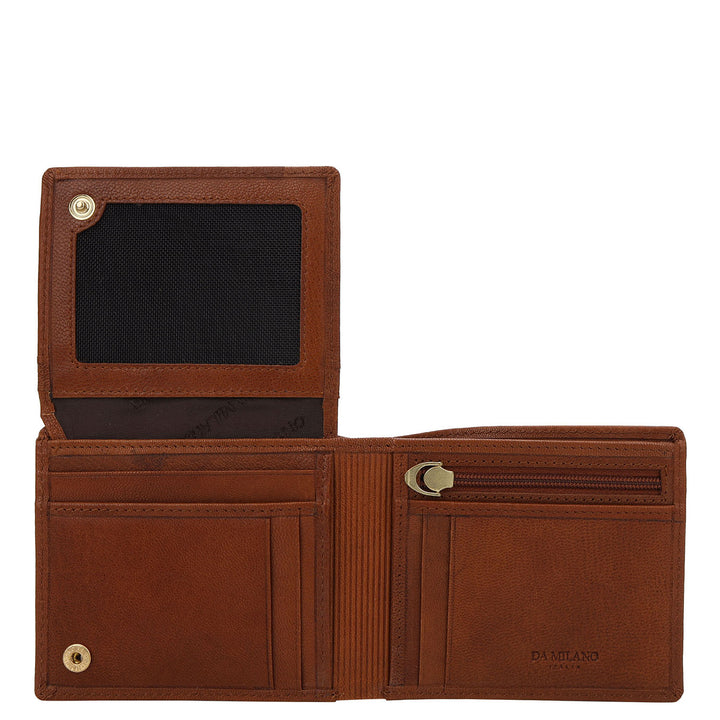 Cognac Bifold Leather Mens Wallet