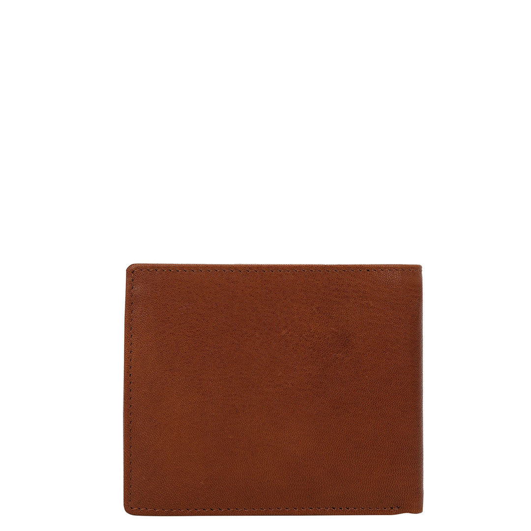Cognac Bifold Leather Mens Wallet