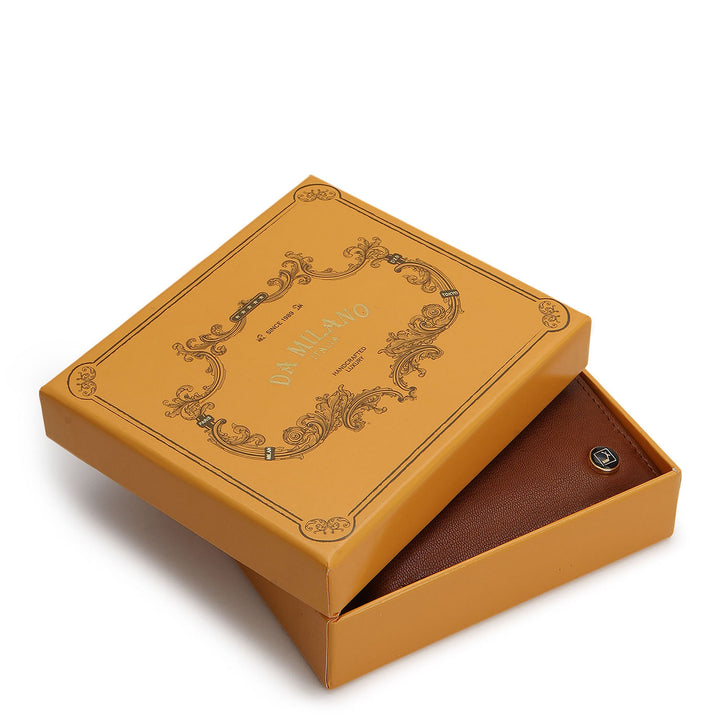 Cognac Bifold Leather Mens Wallet