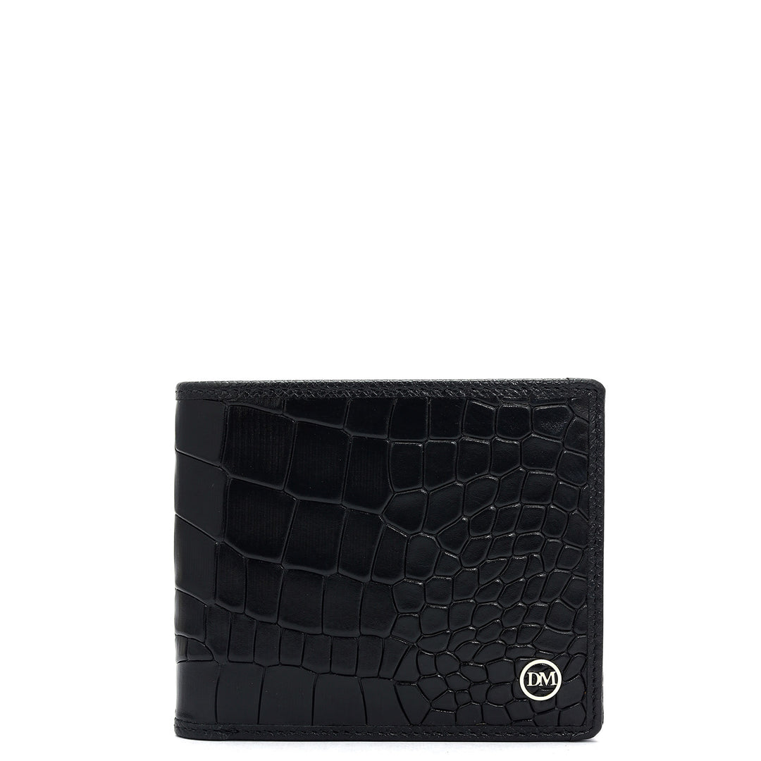 Black Bifold Leather Mens Wallet