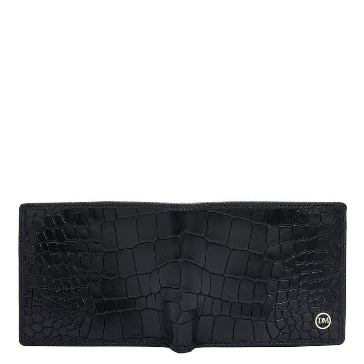 Black Bifold Leather Mens Wallet