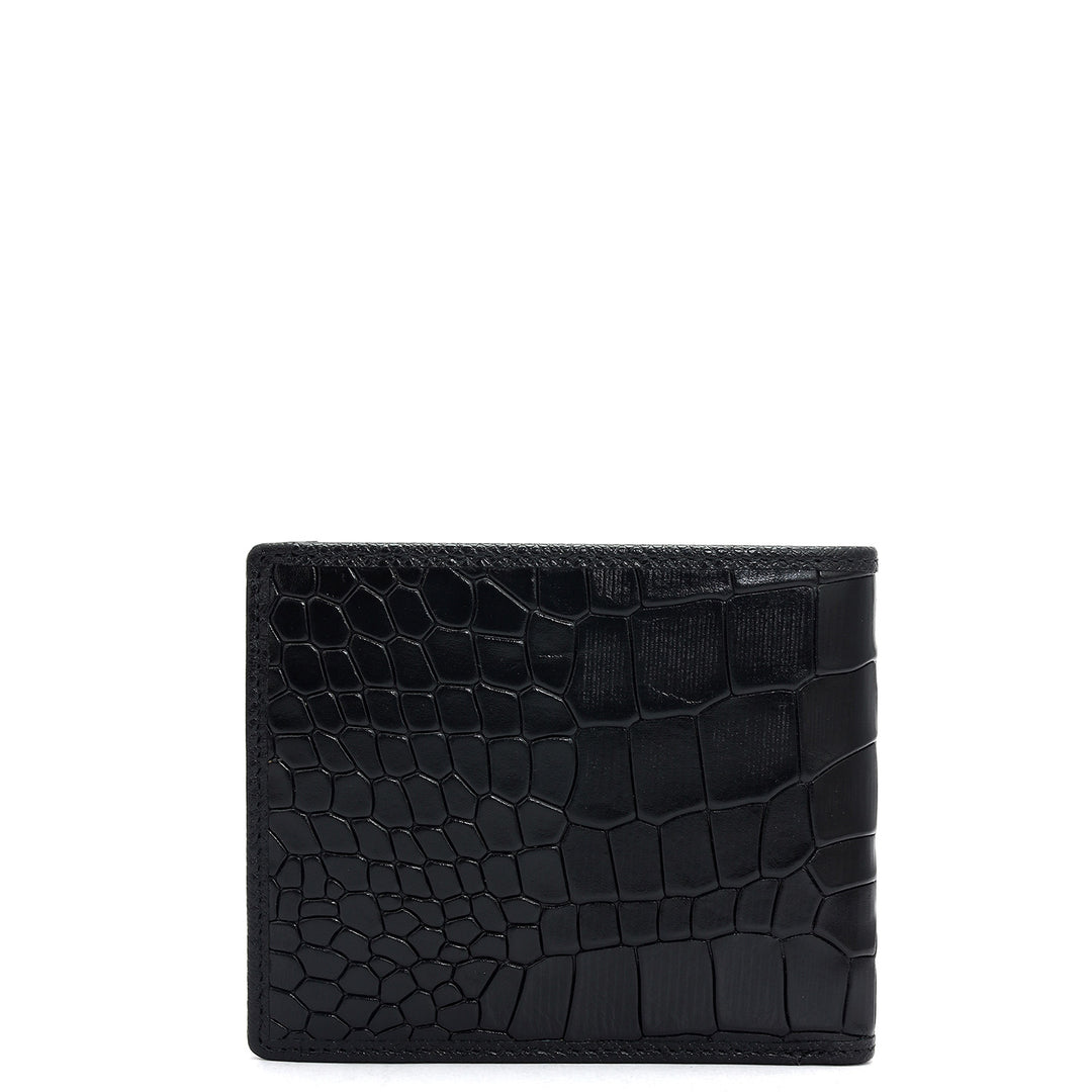 Black Bifold Leather Mens Wallet