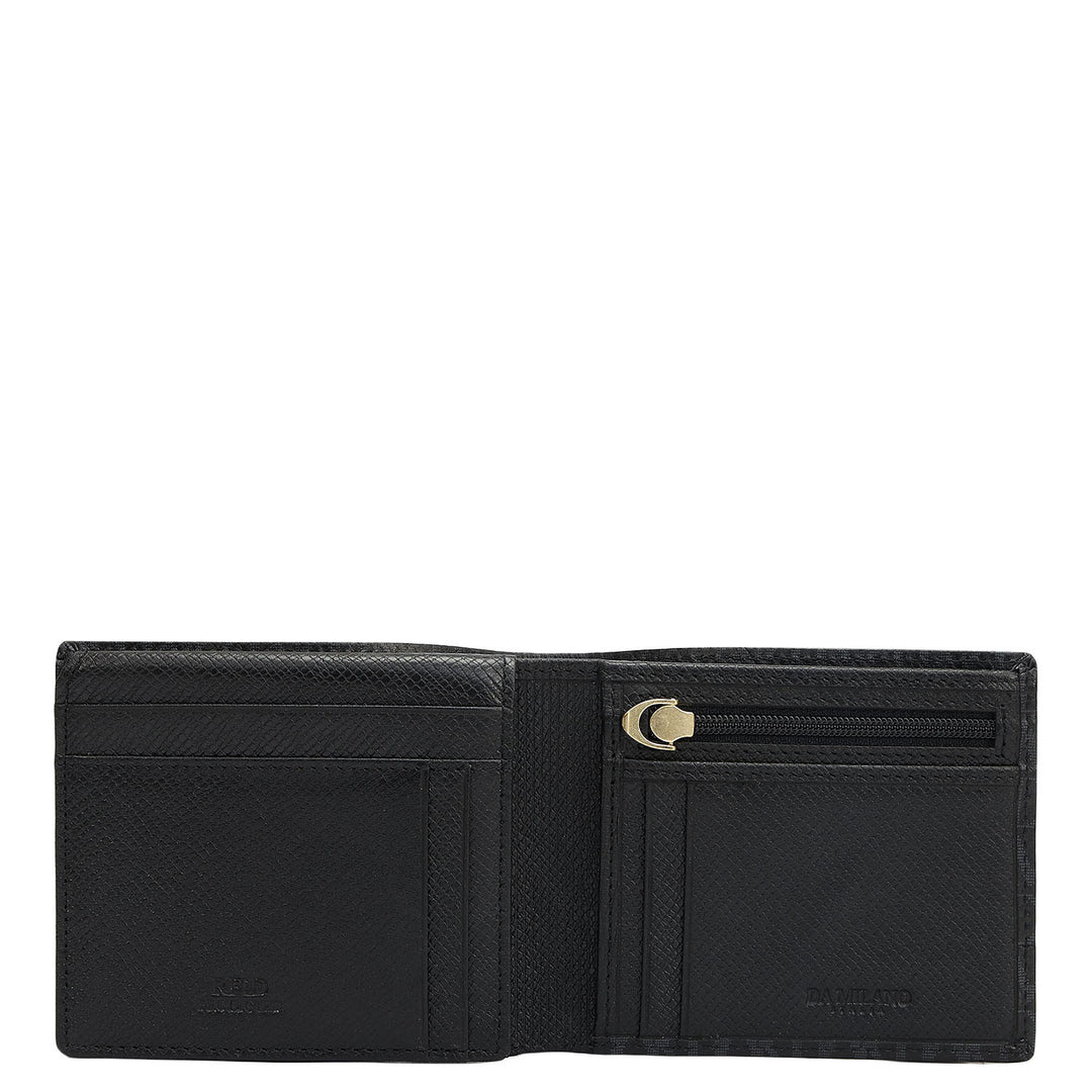 Black Bifold Leather Mens Wallet