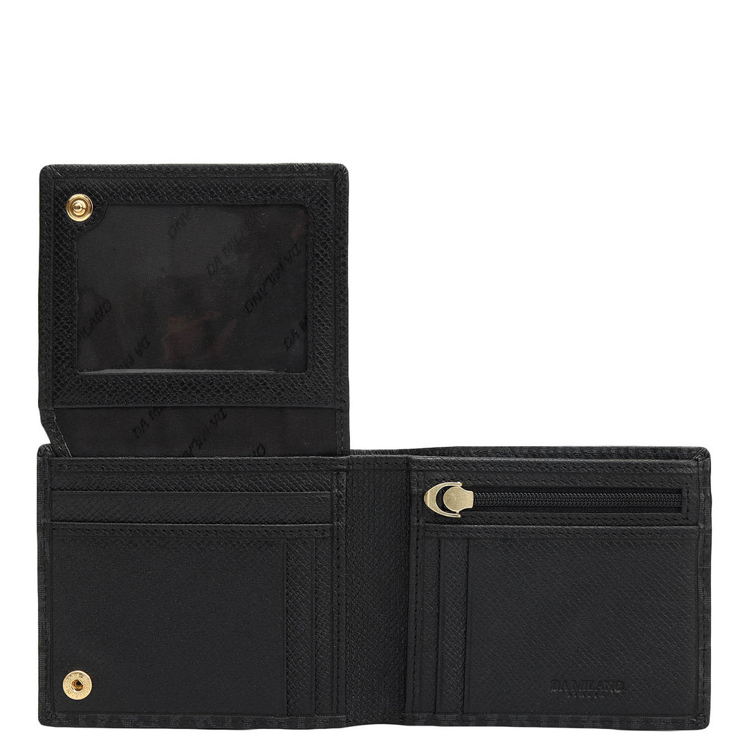 Black Bifold Leather Mens Wallet