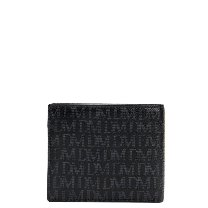 Black Bifold Leather Mens Wallet