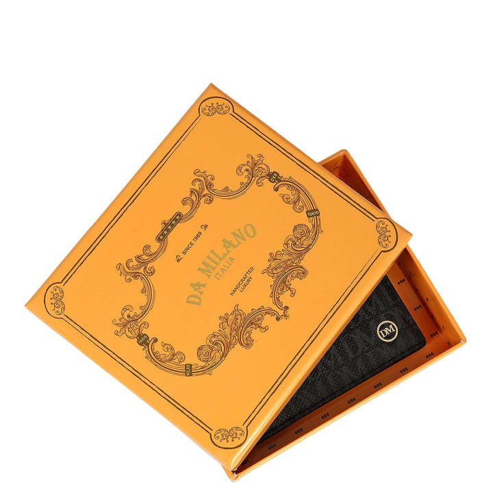 Black Bifold Leather Mens Wallet