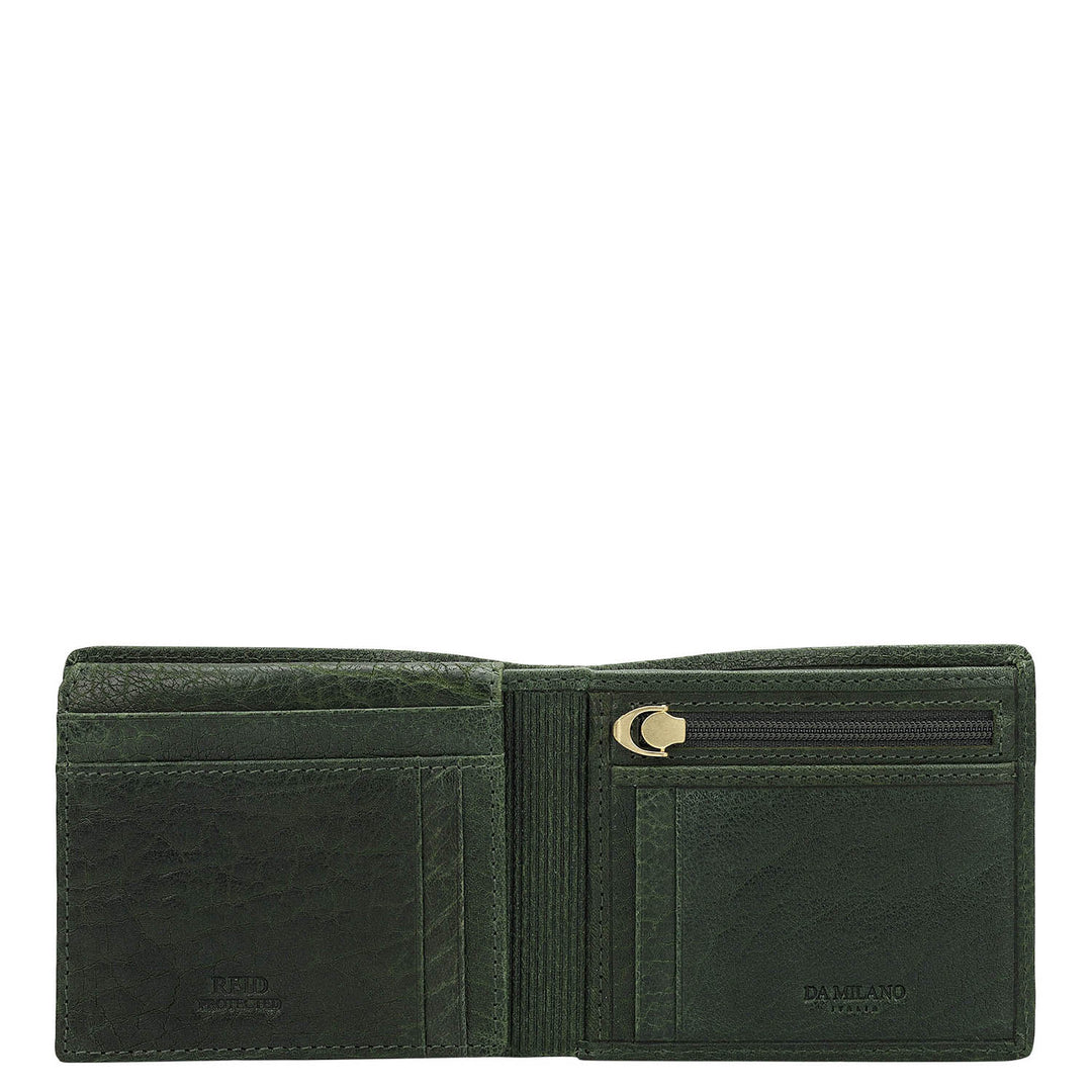 Bifold Men's Wallet - Petrol Green
