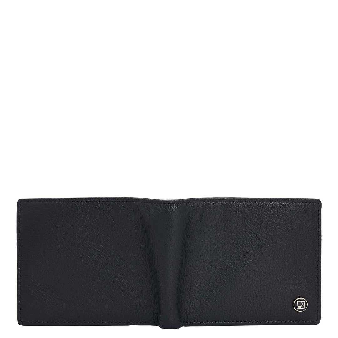 Black Bifold Leather Mens Wallet