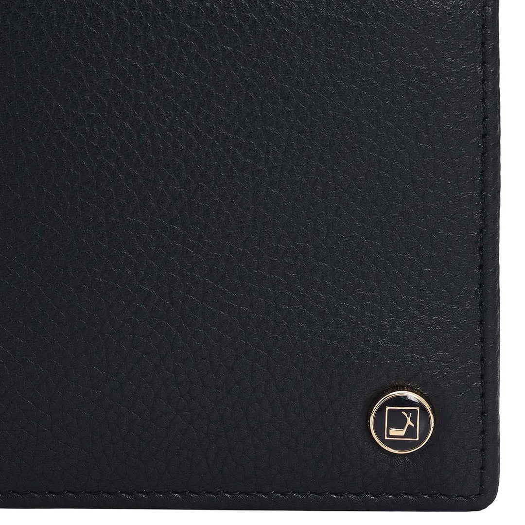 Black Bifold Leather Mens Wallet
