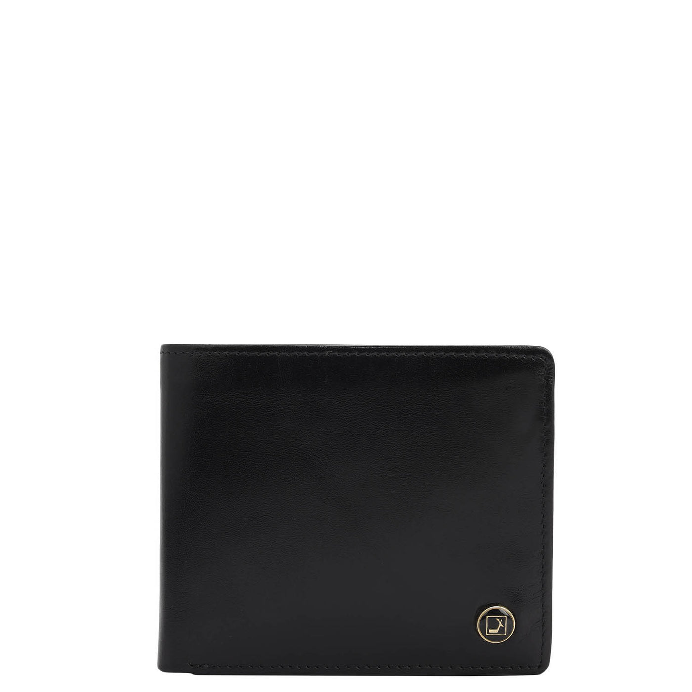 Plain Leather Mens Wallet - Black