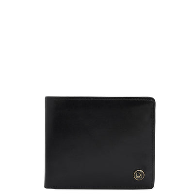 Plain Leather Mens Wallet - Black