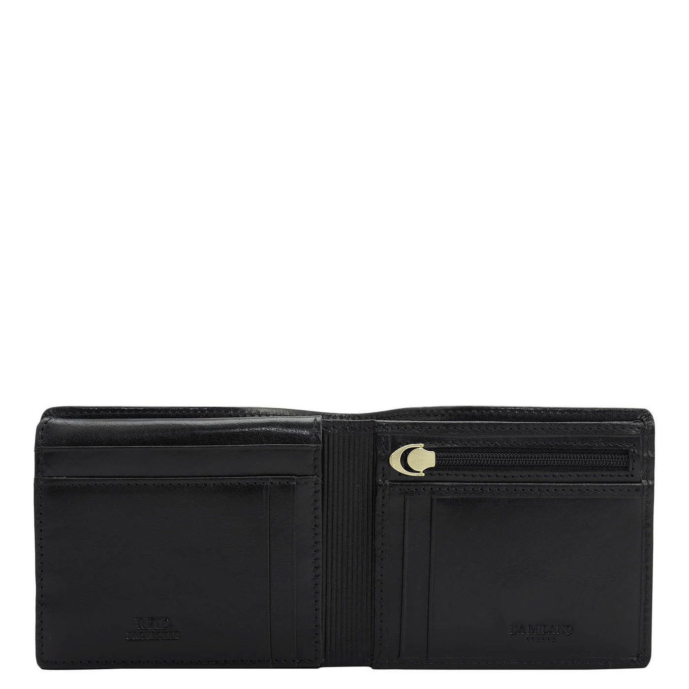 Black Bifold Leather Mens Wallet