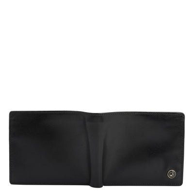 Plain Leather Mens Wallet - Black