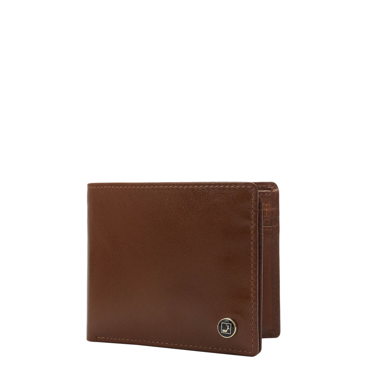 Cognac Bifold Leather Mens Wallet