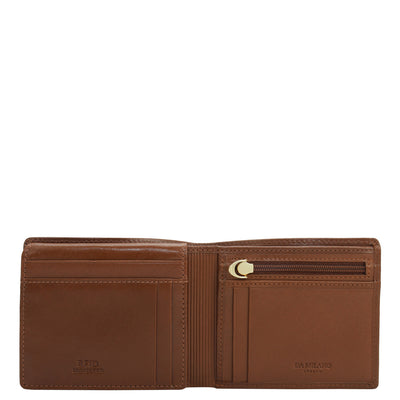 Cognac Bifold Leather Mens Wallet