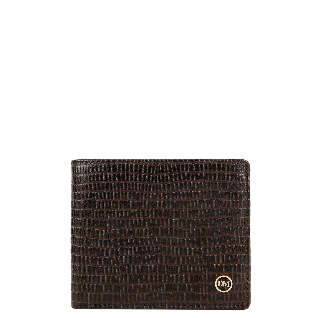 Embossed Bifold Men's Wallet - Brown