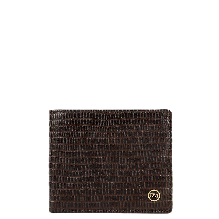 Embossed Bifold Men's Wallet - Brown