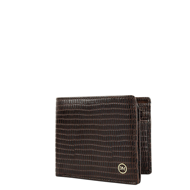Embossed Bifold Men's Wallet - Brown