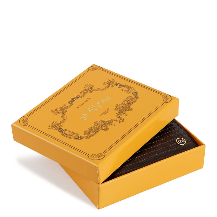Embossed Bifold Men's Wallet - Brown