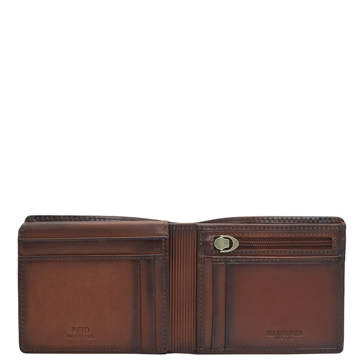 Cognac Bifold Leather Mens Wallet