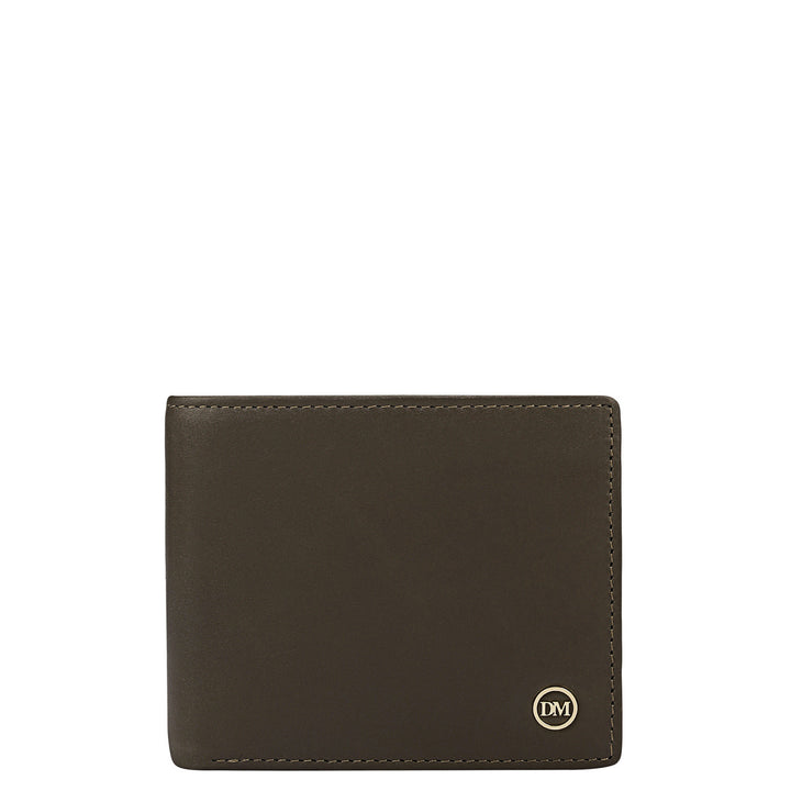Olive Bifold Leather Mens Wallet