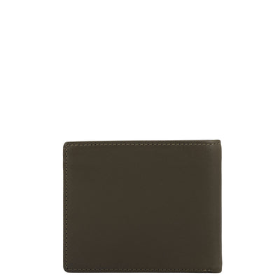 Olive Bifold Leather Mens Wallet