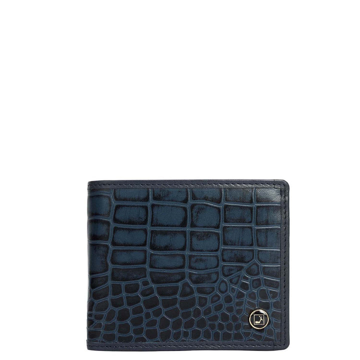Navy Bifold Leather Mens Wallet