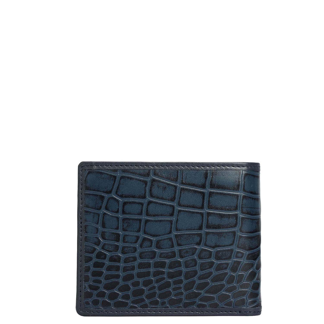 Navy Bifold Leather Mens Wallet