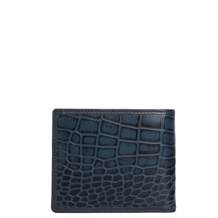 Navy Bifold Leather Mens Wallet