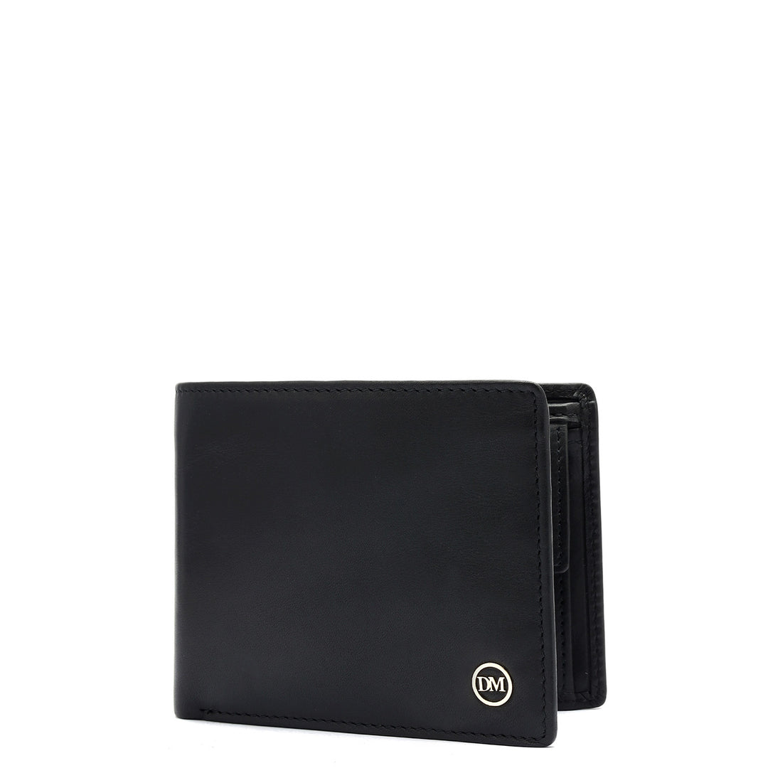 Black Bifold Leather Mens Wallet