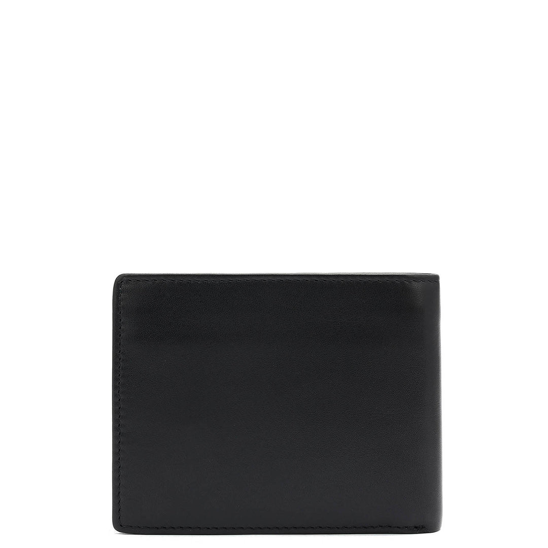 Black Bifold Leather Mens Wallet
