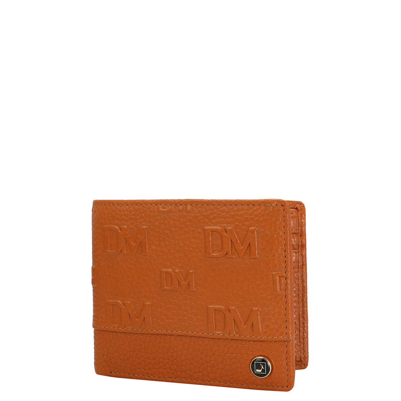 Monogram Wax Leather Mens Wallet - Orange