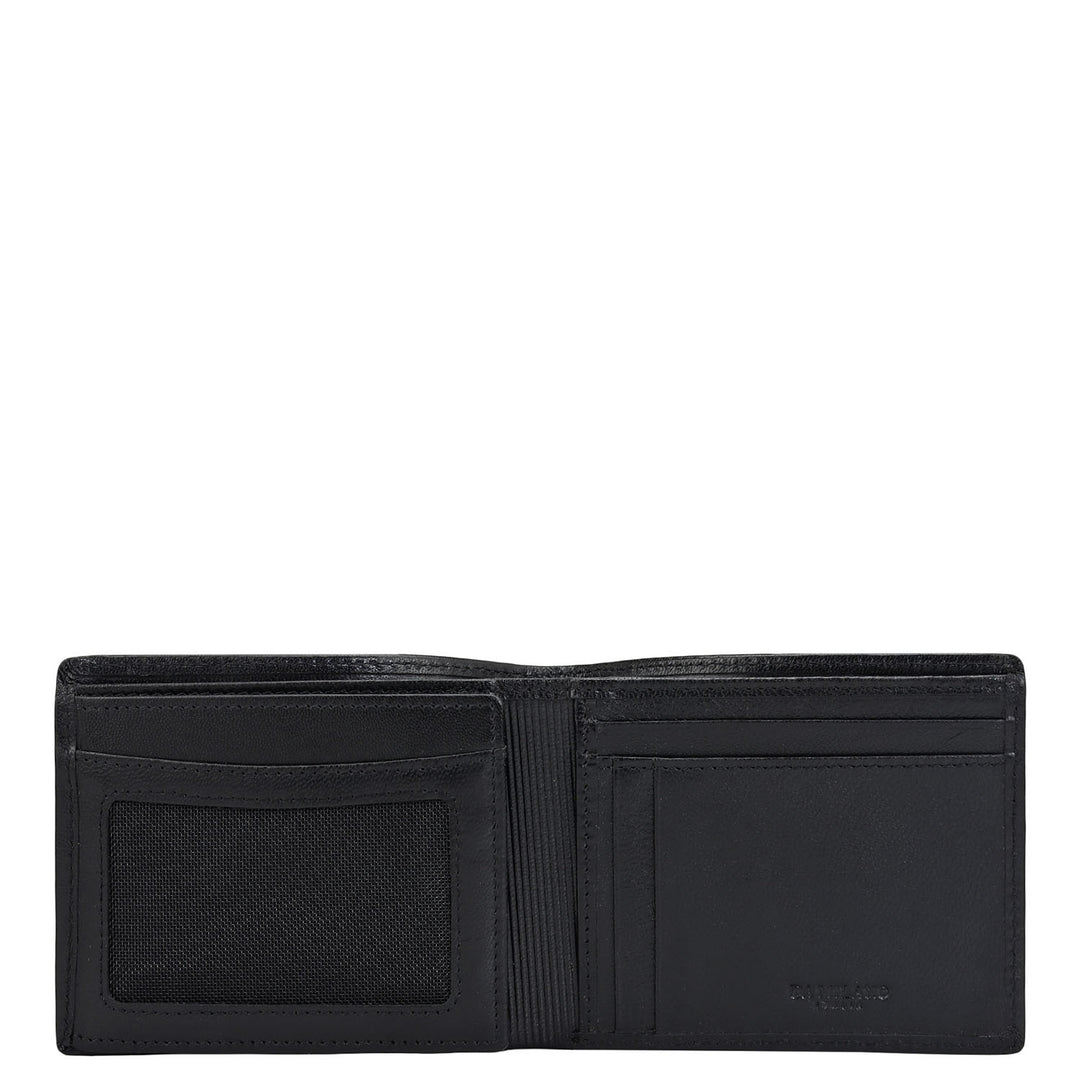 Black Bifold Leather Mens Wallet
