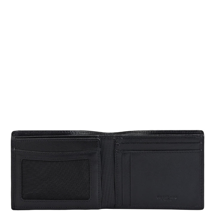 Black Bifold Leather Mens Wallet