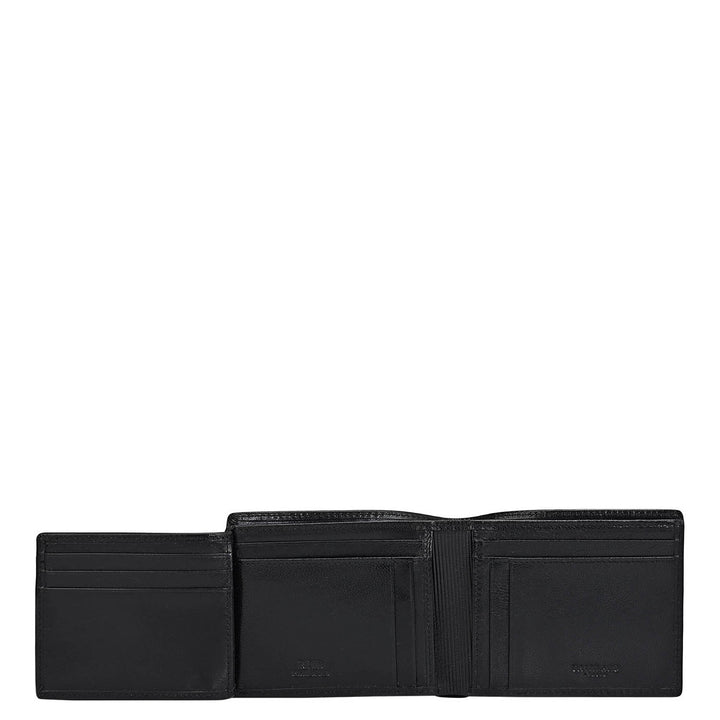 Black Bifold Leather Mens Wallet