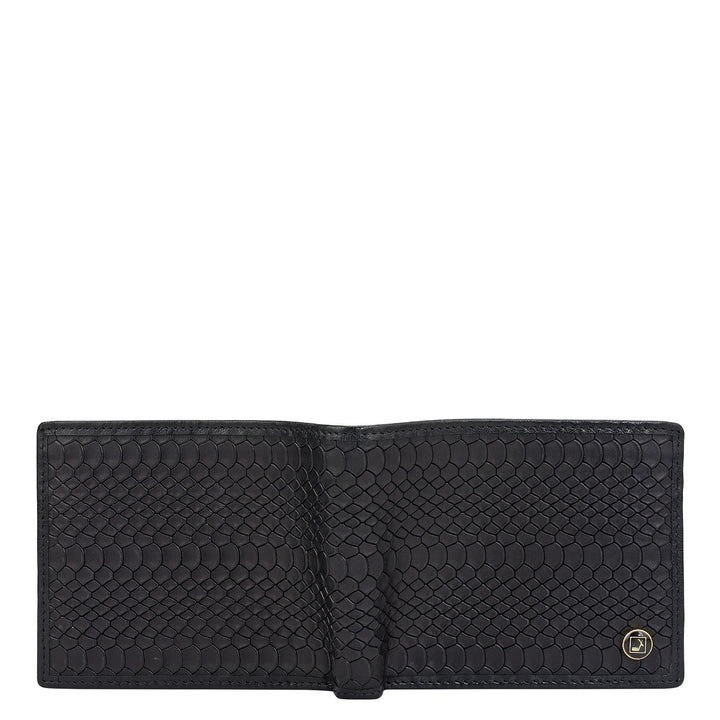 Black Bifold Leather Mens Wallet