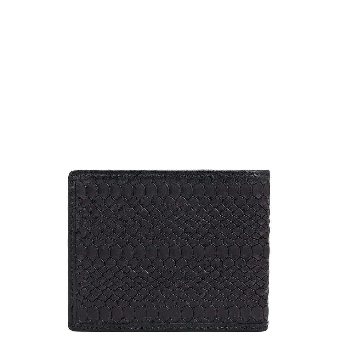 Black Bifold Leather Mens Wallet