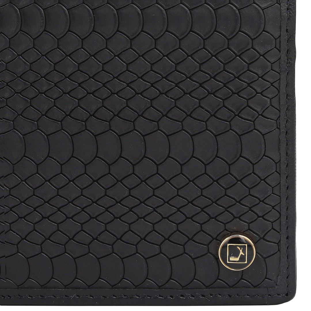 Black Bifold Leather Mens Wallet