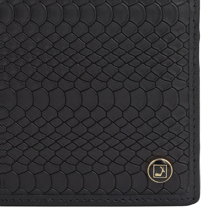 Black Bifold Leather Mens Wallet