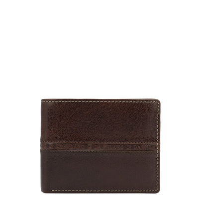 Elephant Pattern Mens Wallet - Brown