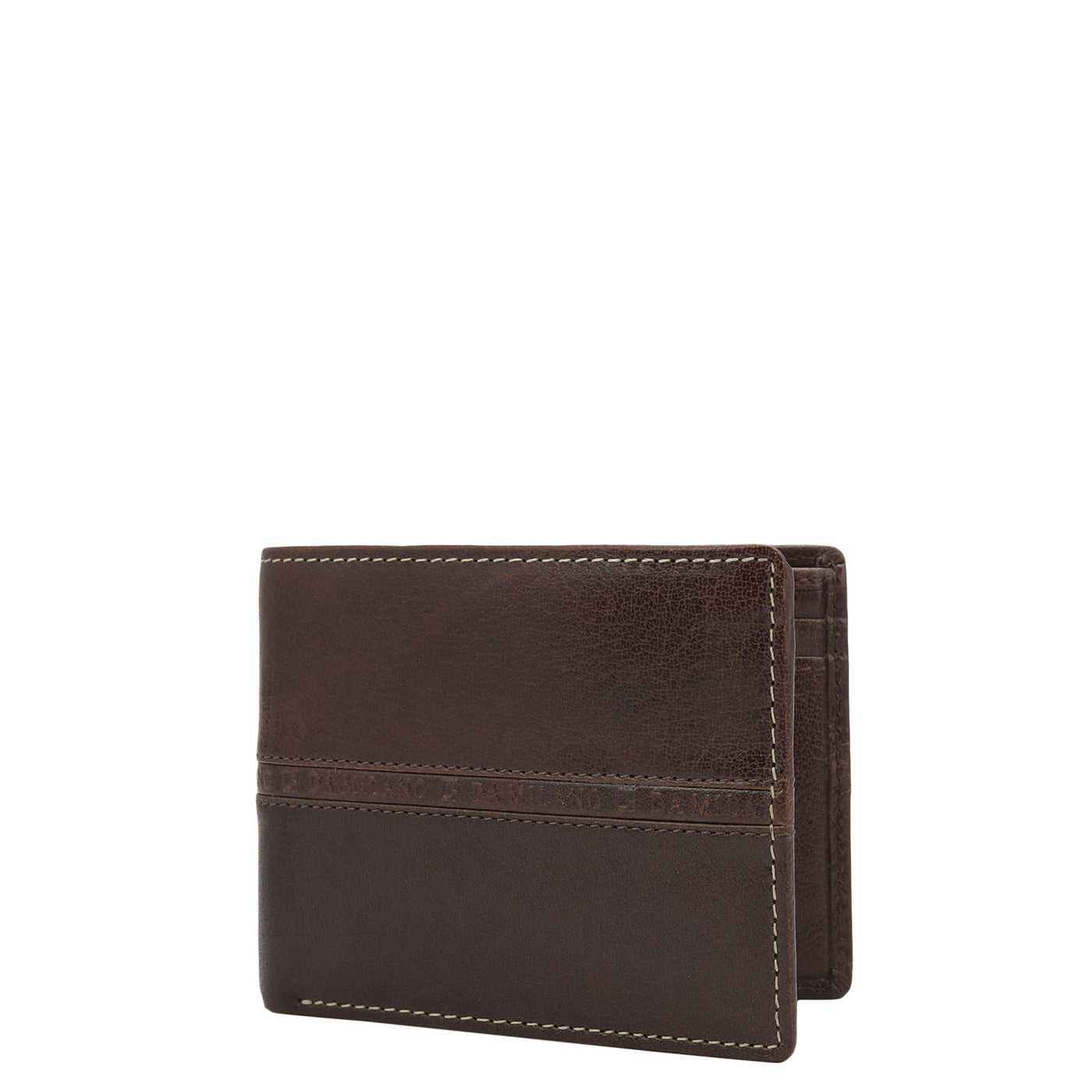 Elephant Pattern Mens Wallet - Brown