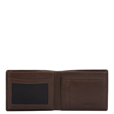 Elephant Pattern Mens Wallet - Brown