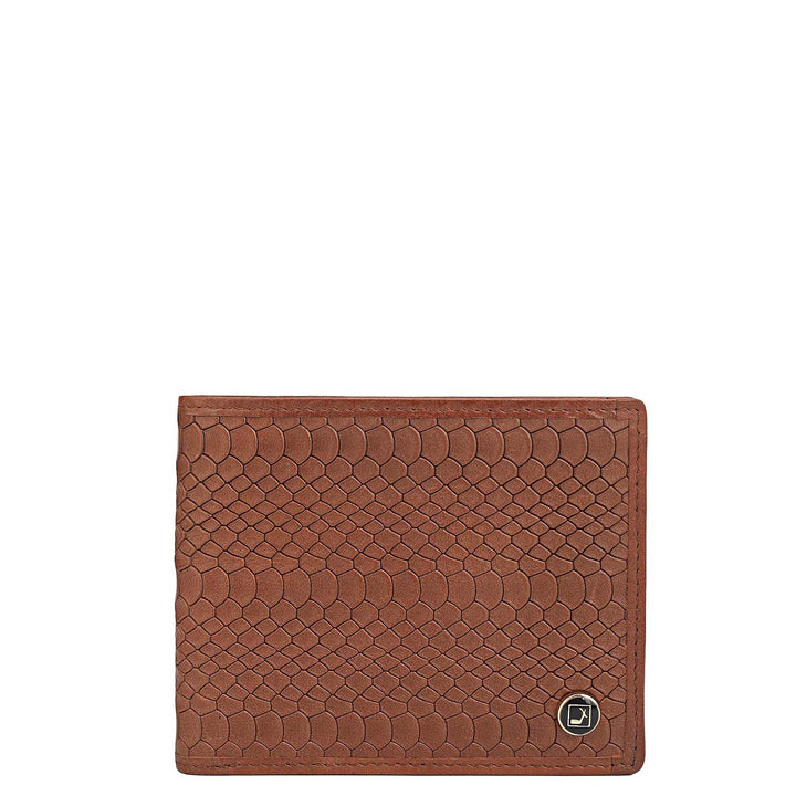 Cognac Bifold Leather Mens Wallet